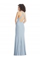 Cheap High Neck Halter Formal Crepe Bridesmaid Dress / Prom Dress with Twist Criss Cross Back Canada