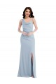 Cheap One Shoulder Draped Cowl Neck Maxi Bridesmaid Dress / Prom Dress Canada
