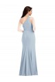 Cheap One Shoulder Draped Cowl Neck Maxi Bridesmaid Dress / Prom Dress Canada
