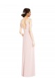 Cheap Square Neck Low Back A-Line Bridesmaid Dress / Prom Dress with Front Slit and Pockets Canada