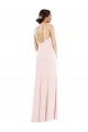 Cheap Criss Cross Halter Princess Line Trumpet Formal Crepe Bridesmaid Dress / Prom Dress Canada