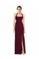 Cheap Tie Halter Open Back Trumpet Bridesmaid Dress / Prom Dress Canada