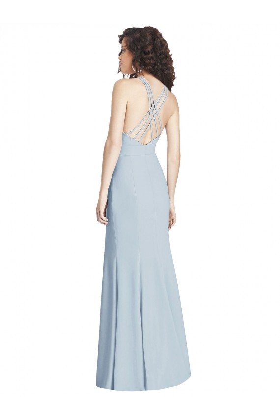 Cheap Criss Cross Open Back Trumpet Bridesmaid Dress / Prom Dress Canada