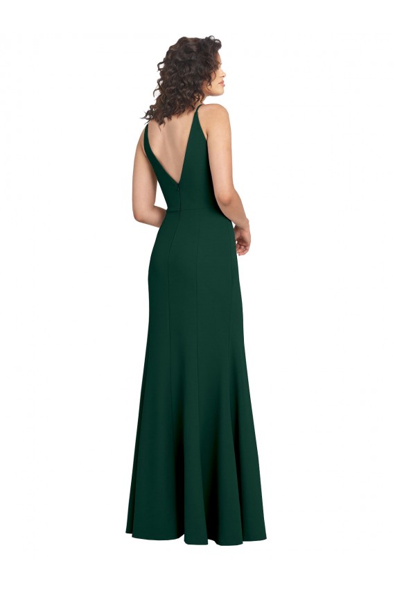 Cheap Form Fitting Stretch Formal Crepe A-Line Bridesmaid Dress / Prom Dress Canada