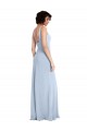 Cheap Slim Square Neck Fit and Flare Full Length Stretch Crepe Bridesmaid Dress / Prom Dress Canada