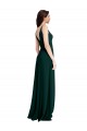 Cheap Slim A-Line V-Neck Full Length Formal Crepe Bridesmaid Dress / Prom Dress with Side Slit Canada