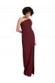 Cheap Sleek One Shoulder Long Formal Crepe Bridesmaid Dress / Prom Dress with Daring Slit Canada