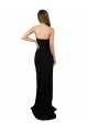 Cheap Corset Style Strapless Formal Crepe Bridesmaid Dress / Prom Dress with High Split Canada