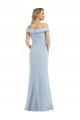 Cheap Off the Shoulder Tuxedo Maxi Bridesmaid Dress / Prom Dress with Front Slit Canada
