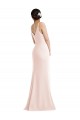 Cheap Skinny Strap Deep V-Neck Trumpet Formal Crepe Bridesmaid Dress / Prom Dress with Front Slit Canada