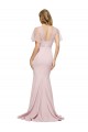 Cheap Crepe Long Sweetheart Neckline Formal Bridesmaid Dress / Prom Dress with Tulle Overlay Shoulders Canada