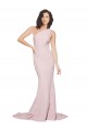 Cheap Long Sweep Train One Shoulder Crepe Bridesmaid Dress / Prom Dress with Side Leg Split Canada