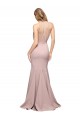 Cheap Long Sweetheart Formal Crepe Bridesmaid Dress / Prom Dress with High Neck Illusion Tulle Details Canada