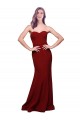 Cheap Long Full Length Sweetheart Slim Formal Crepe Bridesmaid Dress / Prom Dress with Strapless Bodice Canada