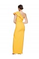 Cheap One Shoulder Floor Length Formal Crepe Bridesmaid Dress / Prom Dress with Thigh High Split Canada
