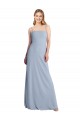 Cheap Straight Neckline Crepe Slip Bridesmaid Dress / Prom Dress with Strappy Back Canada