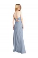 Cheap Straight Neckline Crepe Slip Bridesmaid Dress / Prom Dress with Strappy Back Canada