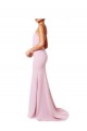 Cheap Square Neck Criss Cross Open Back Slim Crepe Bridesmaid Dress / Prom Dress with Spaghetti Straps Canada