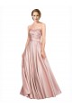Cheap Long Plated Strapless Sweetheat Formal Stretch Satin Bridesmaid Dress / Prom Dress Canada
