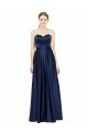 Cheap Floor Length Sweetheart Neckline Formal Stretch Satin Bridesmaid Dress with Belt Canada