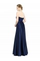 Cheap Floor Length Sweetheart Neckline Formal Stretch Satin Bridesmaid Dress with Belt Canada