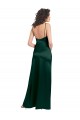 Cheap Long Slim Scoop Neck Formal Stretch Satin Bridesmaid Dress / Prom Dress with Open Back Canada