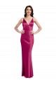 Cheap V-Neck Spaghetti Straps Slim Formal Stretch Satin Bridesmaid Dress / Prom Dress with Low Scoop Back Canada