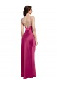 Cheap V-Neck Spaghetti Straps Slim Formal Stretch Satin Bridesmaid Dress / Prom Dress with Low Scoop Back Canada
