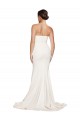 Cheap Strapless Cowl Neck Sweep Train Formal Stretch Satin Bridesmaid Dress / Prom Dress Canada