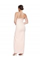 Cheap Cowl Neck Strapless Formal Stretch Satin Bridesmaid Dress / Prom Dress with High Split Canada