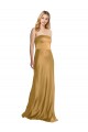 Cheap Sleek Strapless Long A-Line Formal Stretch Satin Bridesmaid Dress / Prom Dress Canada