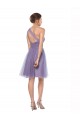 Cheap One Shoulder Short Knee Length Tulle Bridesmaid Dress Canada