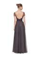 Cheap Sweetheart Neckline Long Tulle Bridesmaid Dress with Straps Canada
