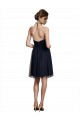 Cheap High Neck Illusion Bodice Bridesmaids Dress Canada