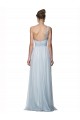 Cheap One Shoulder Illusion Tulle Bridesmaid Dress with Knot Detail Canada