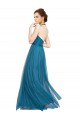 Cheap High Neck Halter Pleated A-Line Tulle Bridesmaid Dress Canada