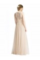 Cheap Full Length Tulle Bridesmaid Dress with Corded Lace Over Sweetheart Neckline Canada