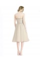 Cheap Strapless Short Cocktail Length Tulle Cocktail Bridesmaid Dress with Pleats Canada