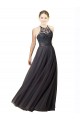 Cheap Sweetheart Neckline Long Sleeveless Tulle Bridesmaid Dress with Lace Bodice Canada