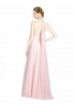 Cheap Ruched Sweetheart Neckline A-Line Tulle Bridesmaid Dress with Tie Open Back Canada