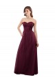 Cheap Strapless Tulle A-line bridesmaid dress with pleated top Canada