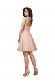 Cheap Lace and Tulle Bridesmaid Dress with Cap Sleeves and Keyhole Back Canada