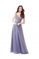 Cheap Sweetheart Tulle Bridesmaid Dress with Fully Embroidered V-Neck Bodice Canada