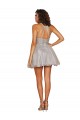Cheap Halter Neckline Criss Cross Back Short Cocktail Dress with Beaded Lace Bodice Canada