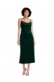 Cheap Midi Length Cowl Neck Formal Velvet Short Cocktail Slip Bridesmaid Dress / Prom Dress Canada