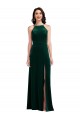 Cheap Velvet Halter Maxi Bridesmaid Dress / Prom Dress with Front Slit Canada