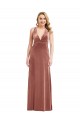 Cheap Plunging Neckline Formal Velvet Maxi Bridesmaid Dress / Prom Dress with Criss Cross Open Back Canada