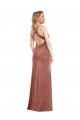Cheap Plunging Neckline Formal Velvet Maxi Bridesmaid Dress / Prom Dress with Criss Cross Open Back Canada