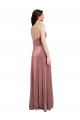 Cheap Low Scoop Back Long V-Neck Formal Velvet Slip Bridesmaid Dress / Prom Dress Canada