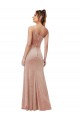 Cheap One Shoulder Formal Stretch Velvet Bridesmaid Dress / Prom Dress with Front Slit Canada